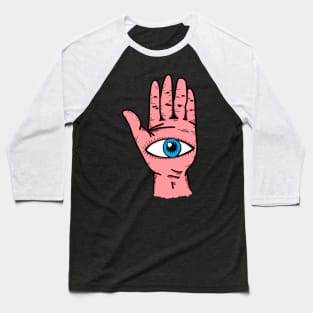 Eye In Hand Magic Symbols Hamsa Evil Eye Baseball T-Shirt